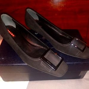 Vintage Prada Buckle Black Pump